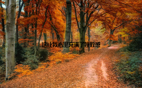 这让我心里充满了挫败感