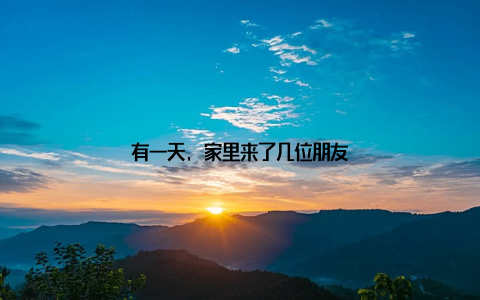 有一天, 家里来了几位朋友