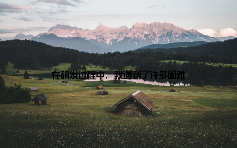 在研发过程中, 我遇到了许多困难