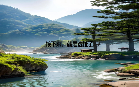 接下来, 就是选址了