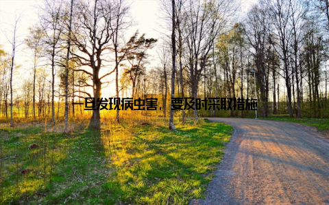 一旦发现病虫害, 要及时采取措施