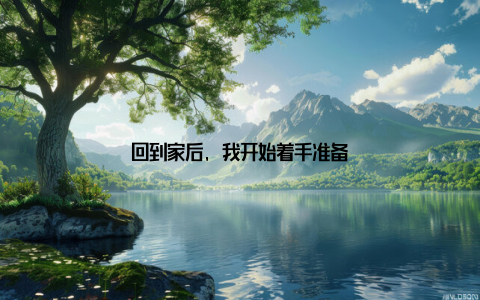 回到家后, 我开始着手准备